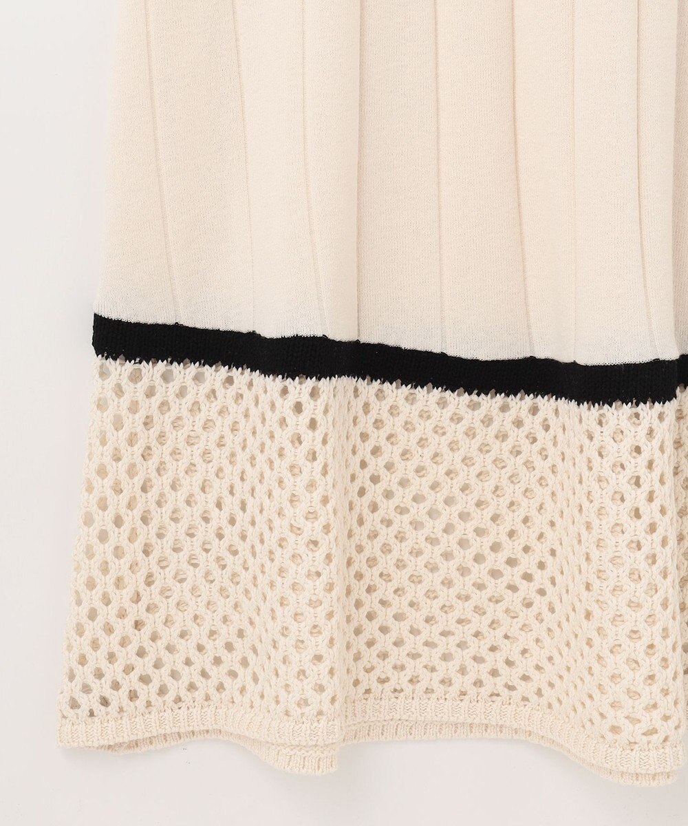 GRACE CONTINENTAL メッシュヘムニットワンピース 