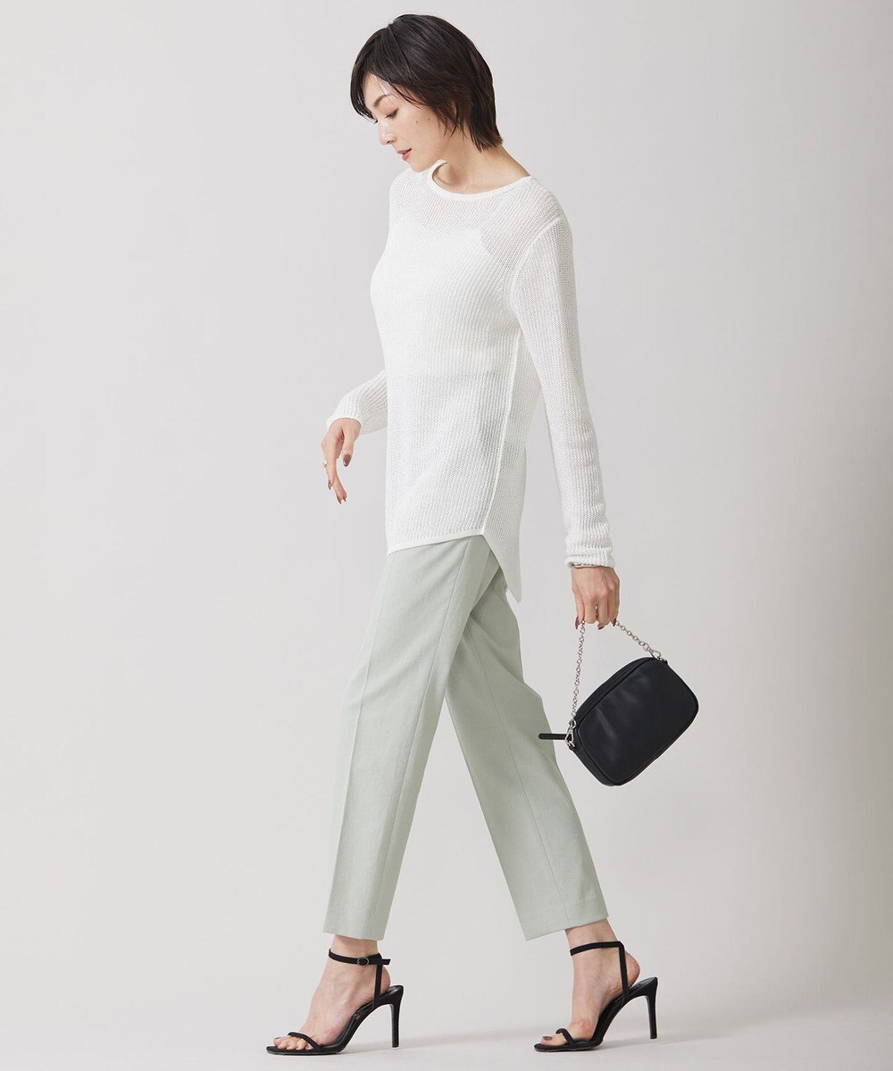 ICB 【洗える】 ペーパーブレンドシャインニット プルオーバー 