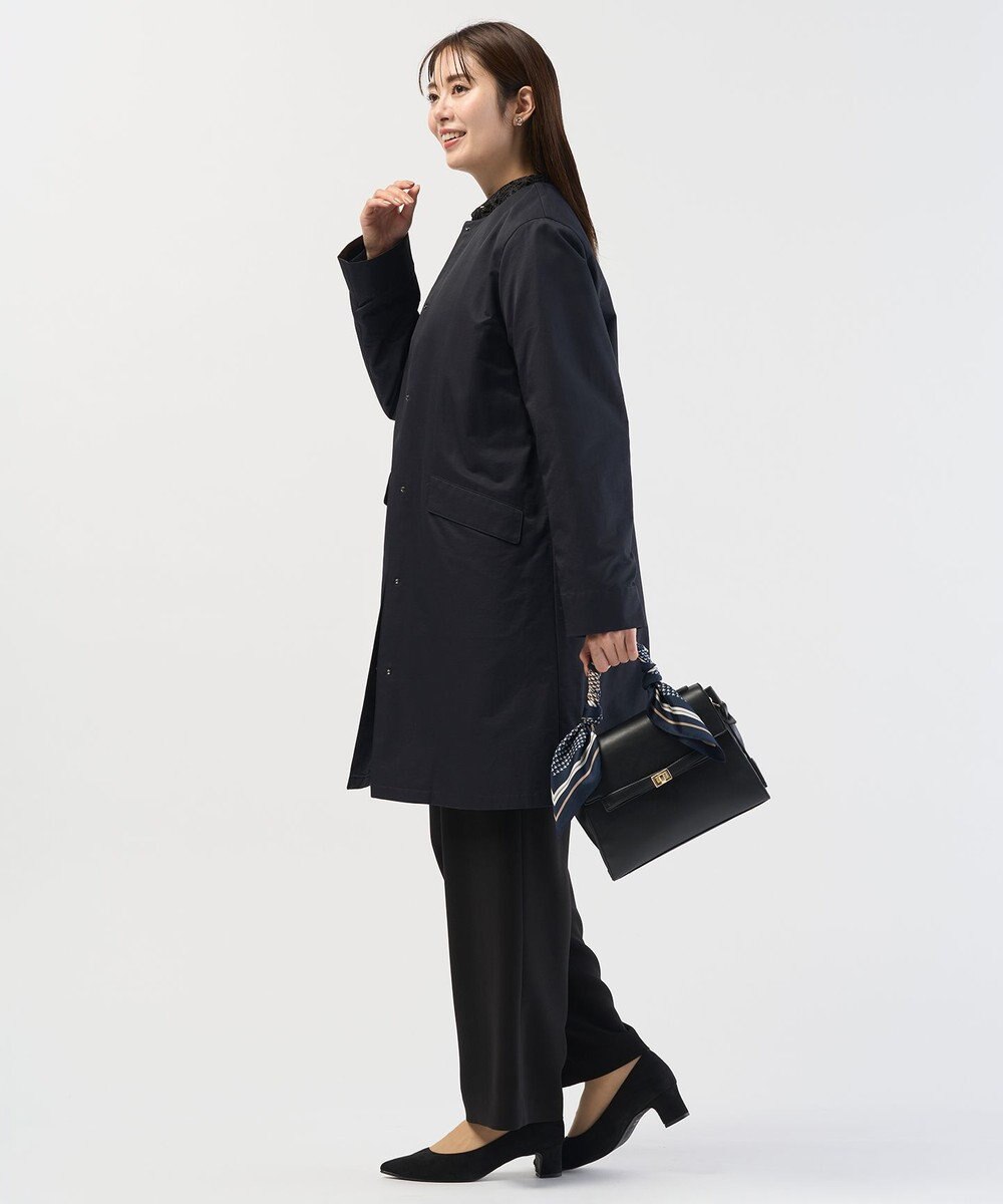 J.PRESS LADIES S 【2way】VINAジェットオックス ノーカラー コート 