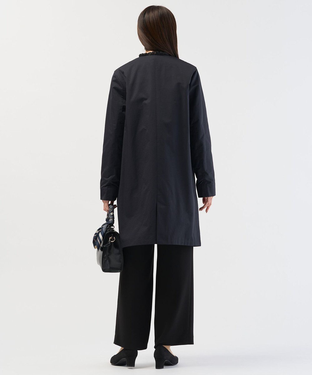 J.PRESS LADIES S 【2way】VINAジェットオックス ノーカラー コート 