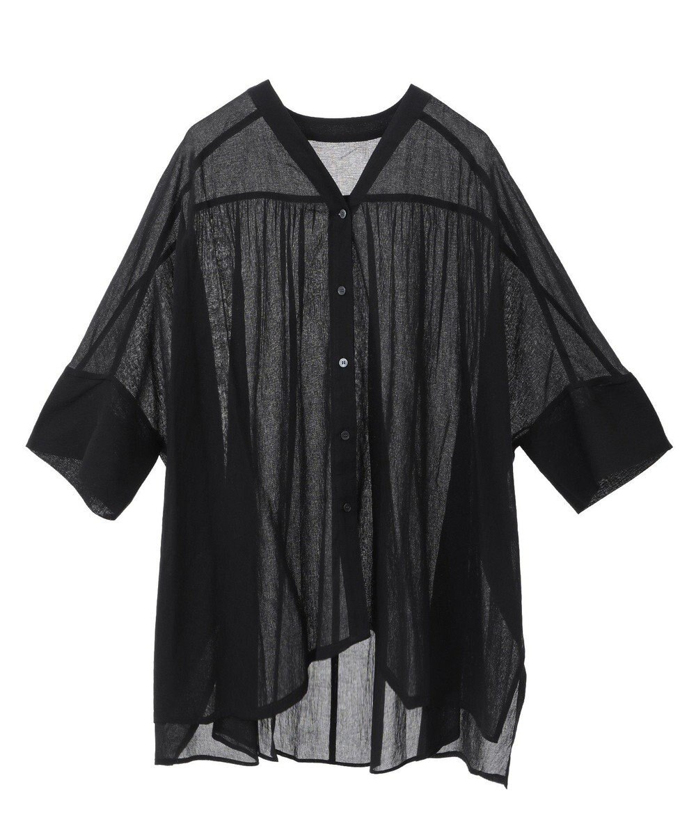 AMERICAN HOLIC 【接触冷感】Ｖネックシアー半袖ＢＩＧシャツ 