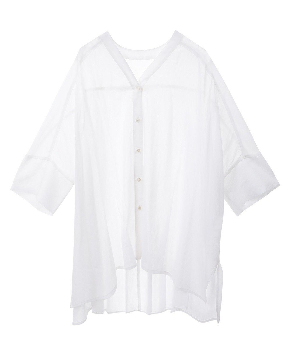 AMERICAN HOLIC 【接触冷感】Ｖネックシアー半袖ＢＩＧシャツ 