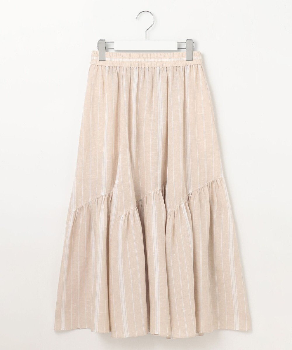 23区 【洗える】LIBECO ティアード スカート 