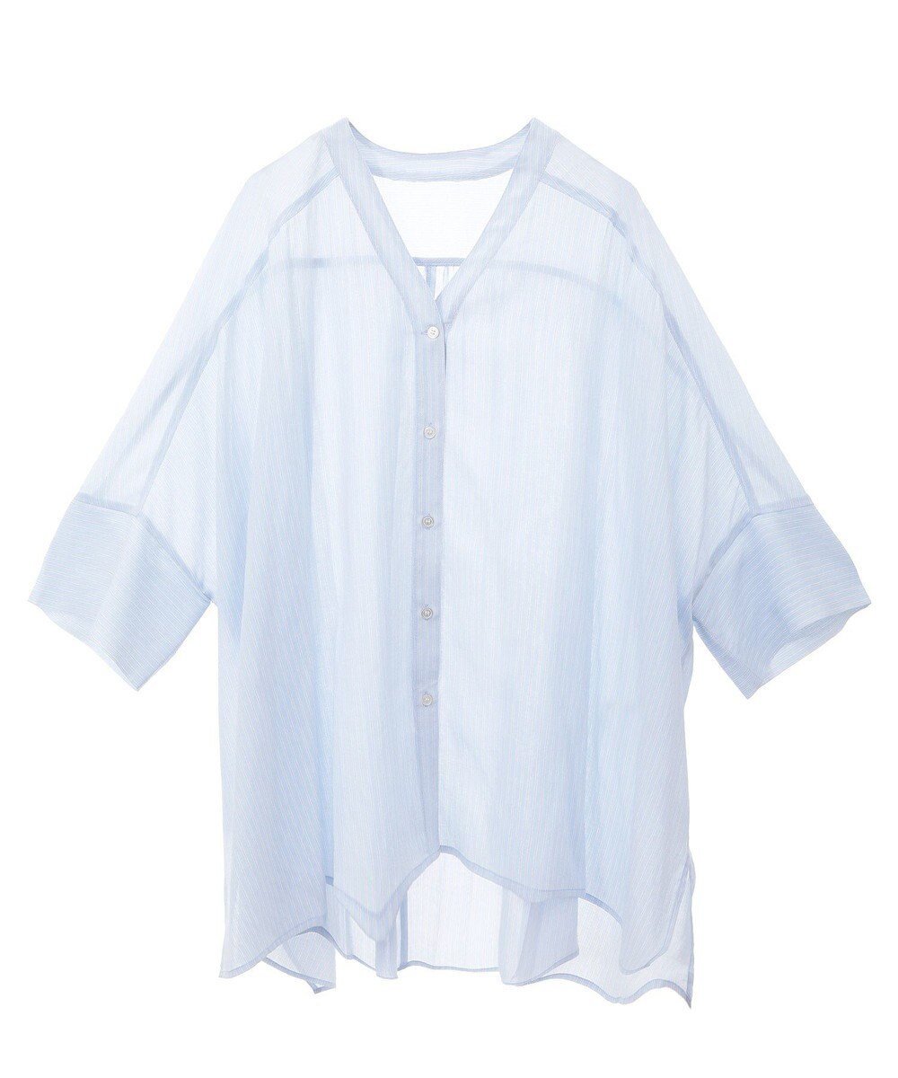 AMERICAN HOLIC 【接触冷感】Ｖネックシアー半袖ＢＩＧシャツ 