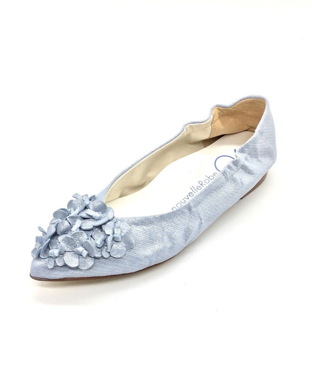 nouvelleRobe Oū 【本革・高反発】Floral decoration ポインテッドトゥ パンプス 