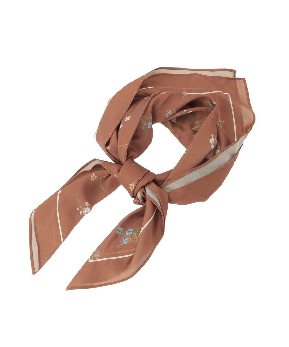 Green Parks フラワーシルキースカーフ 