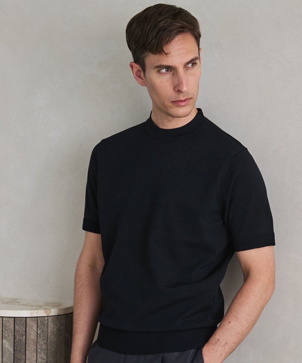 GOTAIRIKU 綿とポリのいいとこどり【洗濯機可】テーラード DRESS BIZ ニットTシャツ 