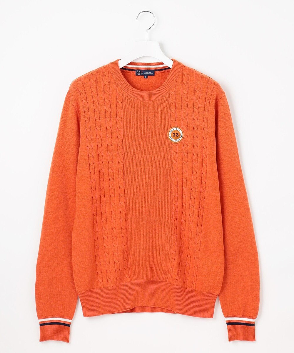 23区GOLF 【MEN】ウールブレンド カラーニット ラウンドから普段のお出かけや、お散歩まで◎ 