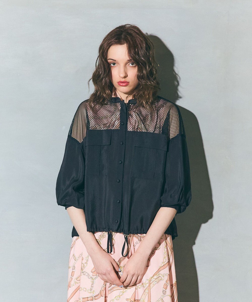 GRACE CONTINENTAL メッシュコンビシアーブルゾン 