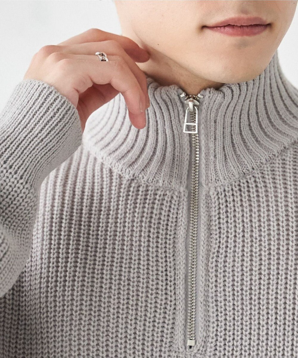 WEGO オーバーフィットハーフジッププルオーバー 