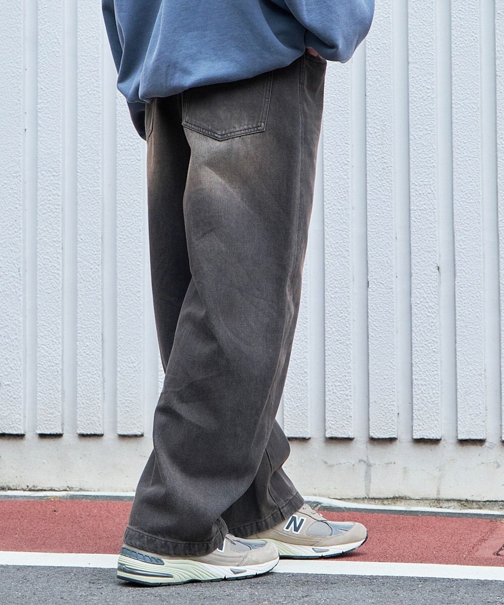 WEGO イージーバレルレッグデニムパンツ 