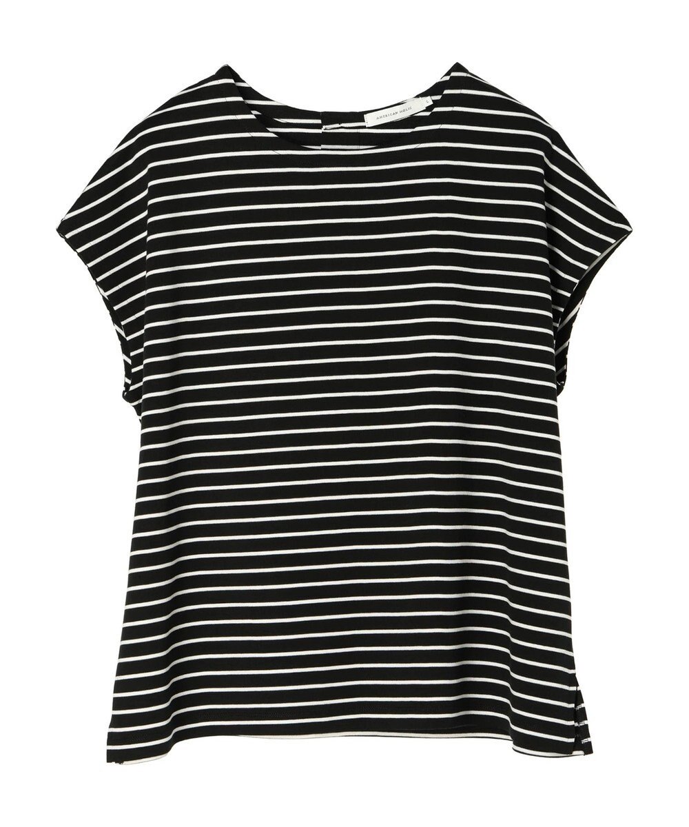 AMERICAN HOLIC バックボタンフレンチスリーブプルオーバー 