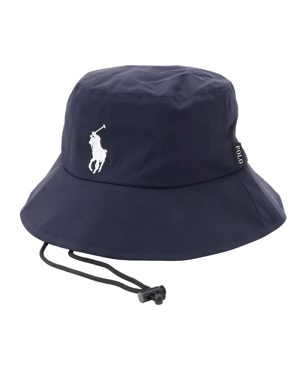 MOONBAT 【WEB限定/遮光/撥水】POLO RALPH LAUREN 晴雨兼用 バケットハット ／つば遮光生地 レインハット あご紐 