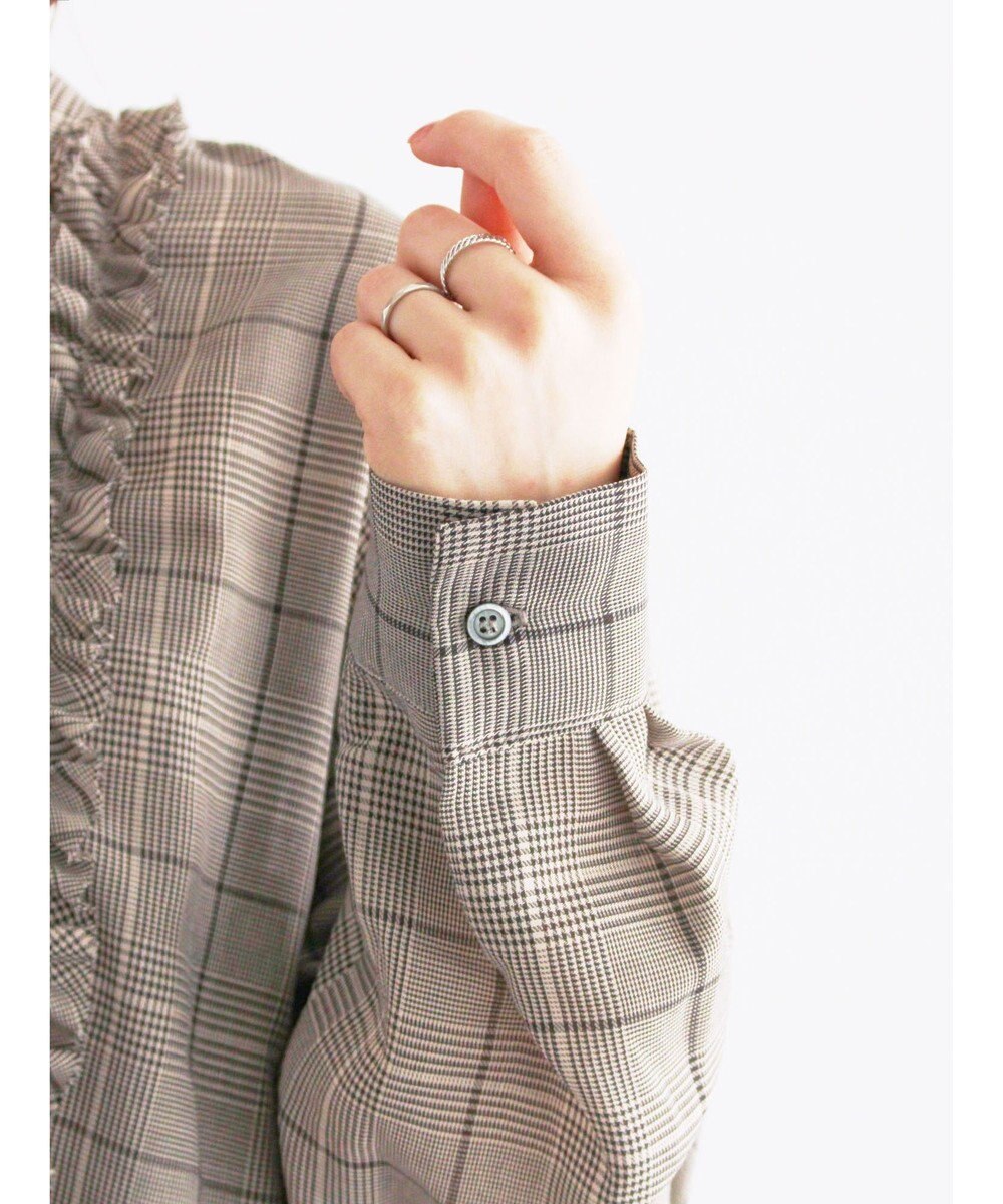 Te chichi チェックフリルブラウス 