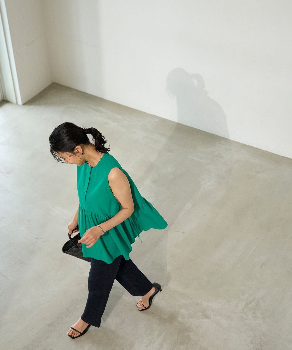 UNFILO BREEZEMOVE ペプラムブラウス 