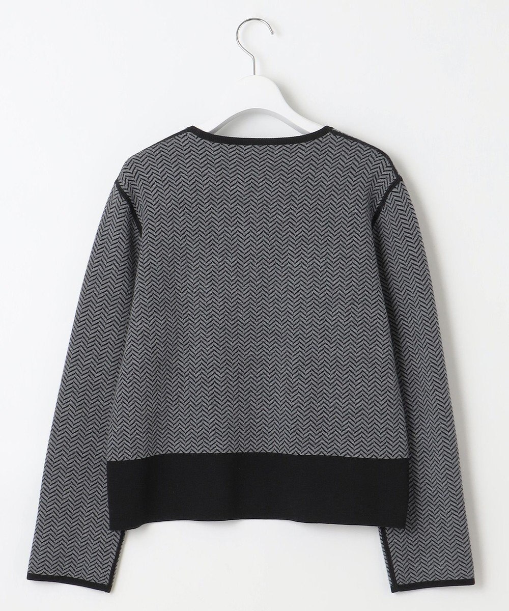 自由区 L 【WEB限定・マルチウェイ・洗える】ヘリンボーン柄リバーシブルニット セットアップ 