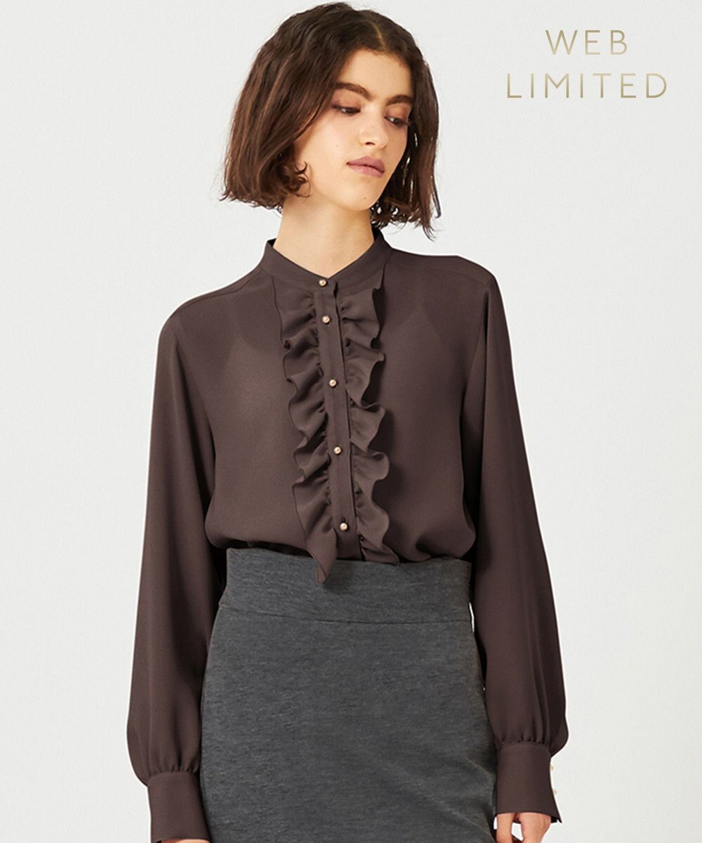 BEIGE， 【WEB限定】STOW / フリルブラウス 