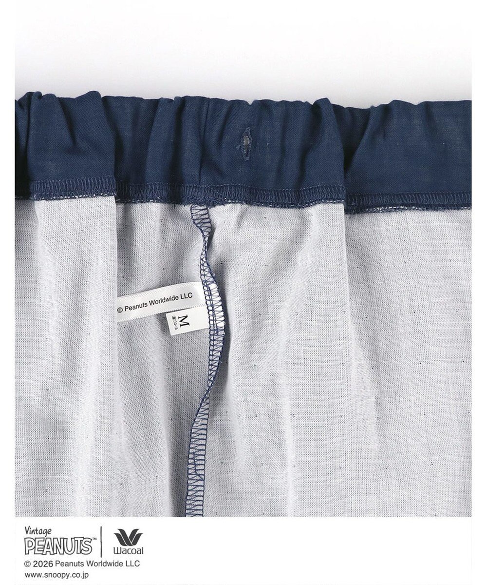 WACOAL PEANUTS パジャマ 4分袖 長ズボン 綿100%(本体) スヌーピー レディース FDT165 /ワコール 