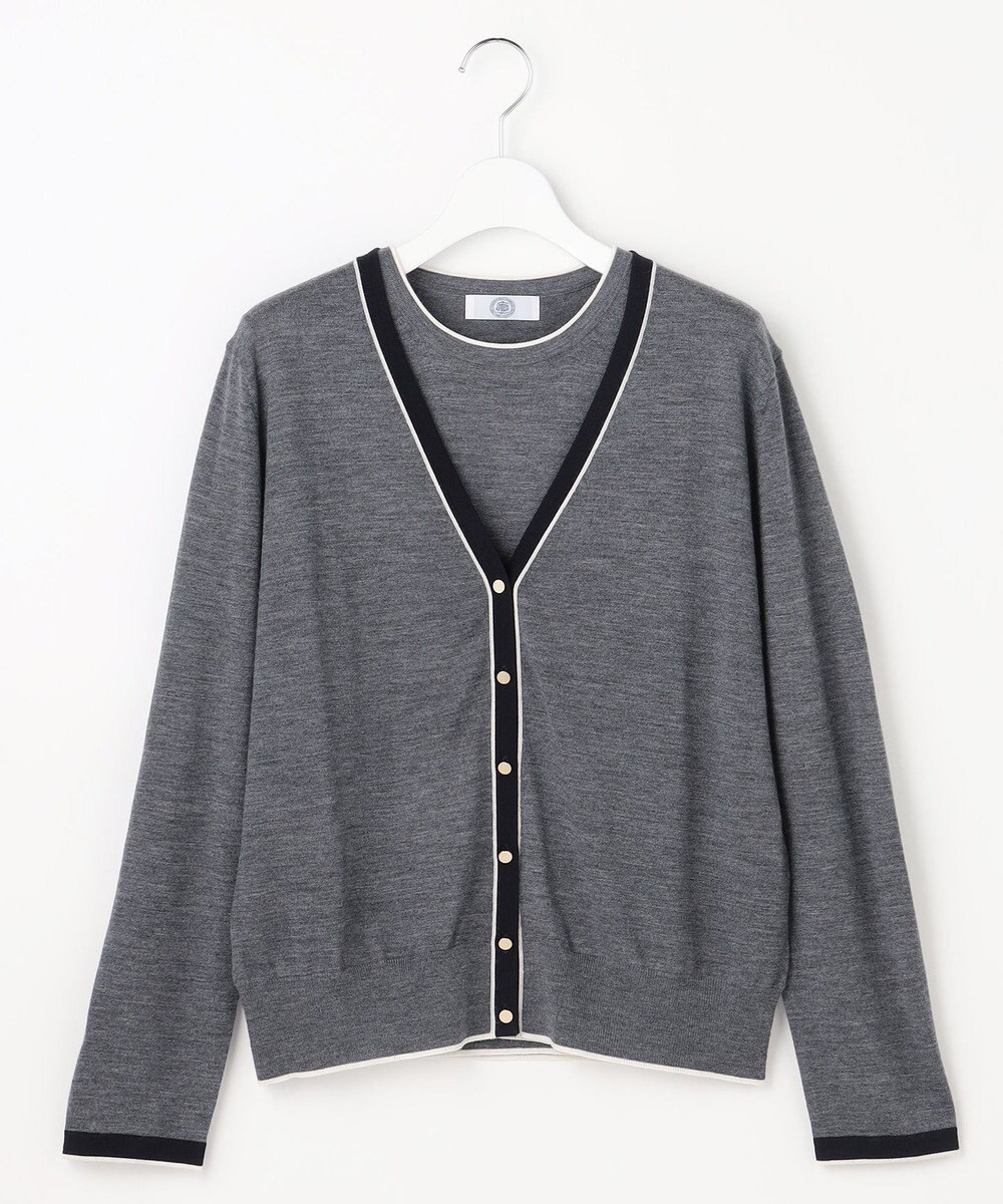 J.PRESS LADIES L トリムツイン ニット 