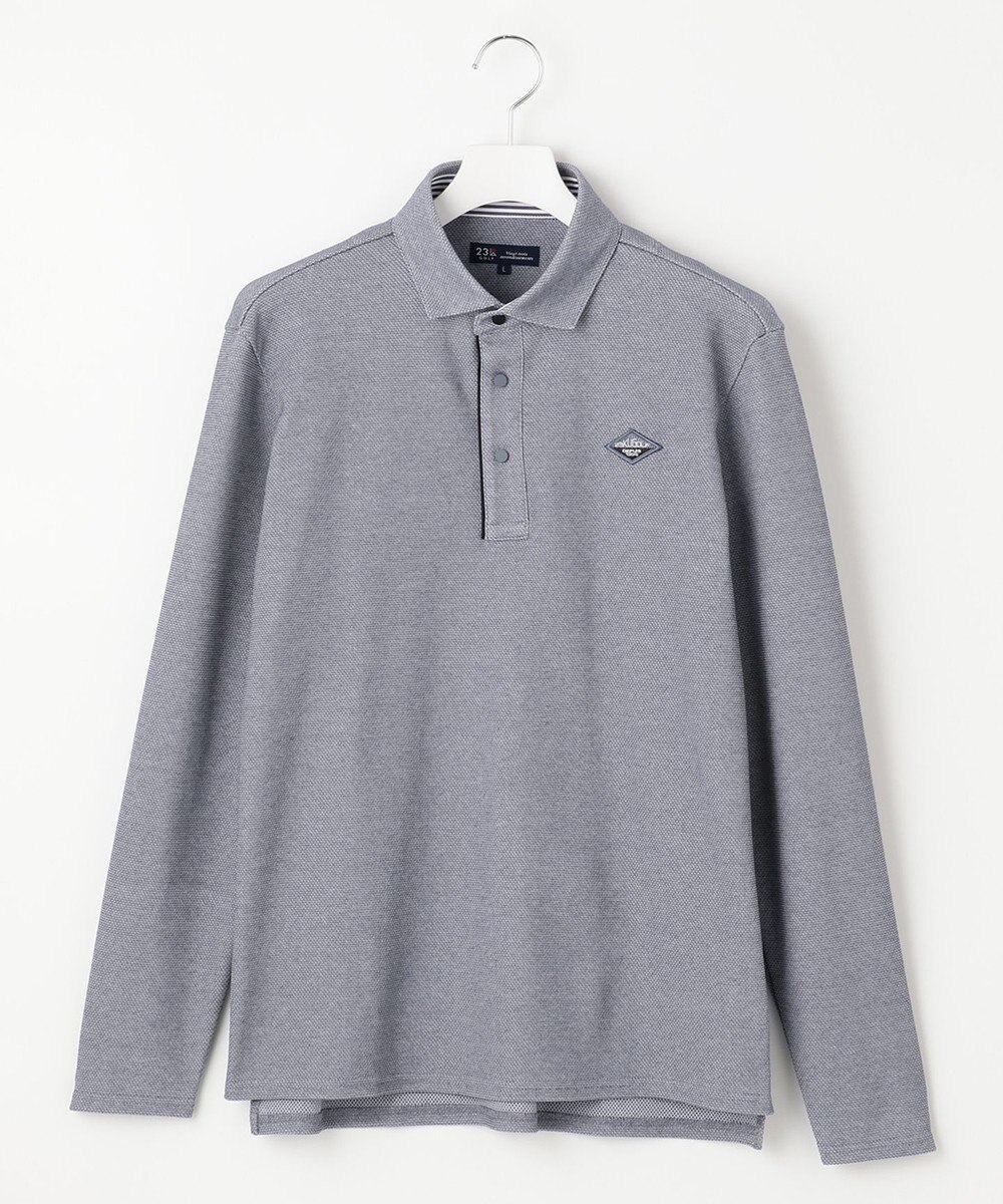 23区GOLF 長く愛せる定番人気！【MEN】【日本製】ハニカムカノコ 長袖ポロシャツ 