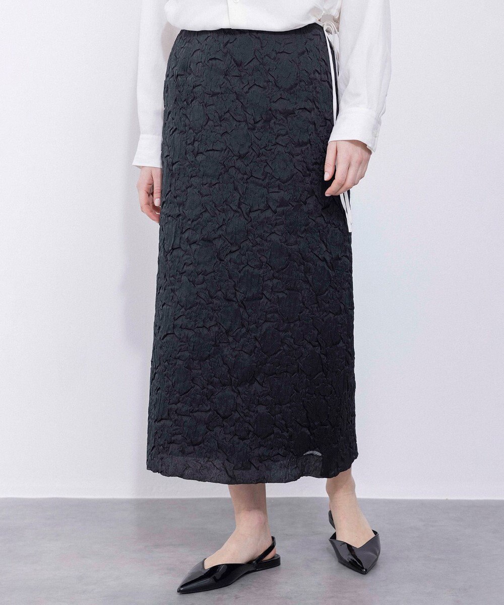 NAVE 【Nave・洗える/シアー素材】クラッシュオーガンジー スカート 