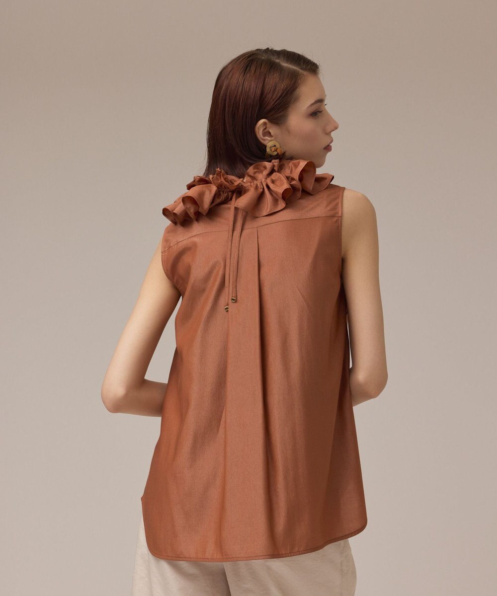 GRACE CONTINENTAL マルチフリルノースリーブブラウス 