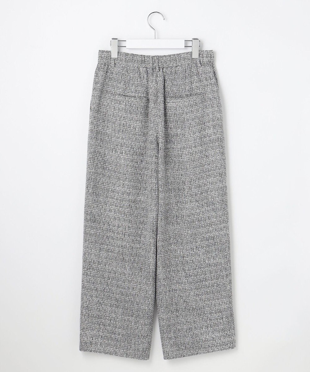 自由区 L 【17号サイズまで展開・カタログ掲載】ライトミックスツィードワイド パンツ 