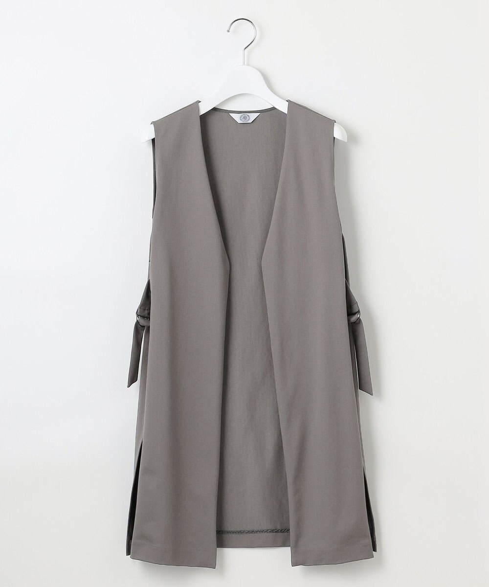 J.PRESS LADIES L リネンライクジャージー ロング ジレ 