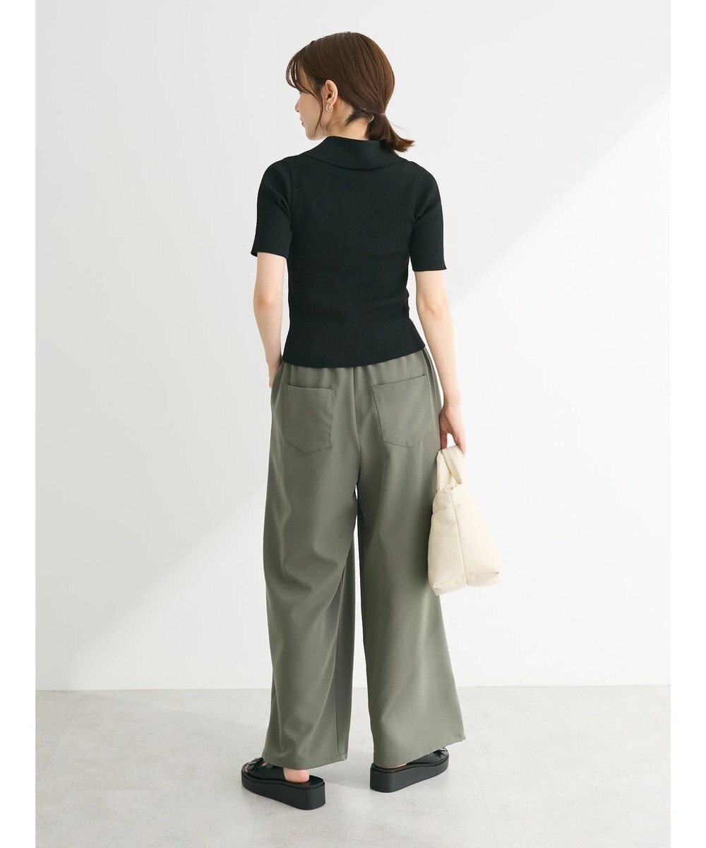 Green Parks ５分袖衿付きＺｉｐプルオーバー 