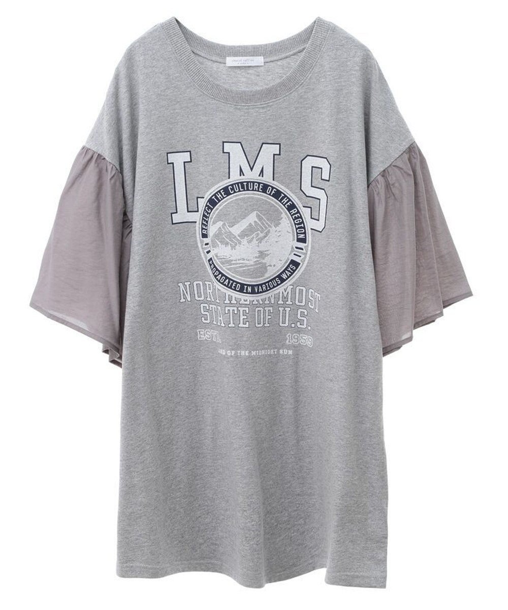 Green Parks ドッキングフレアスリーブロゴチュニック 