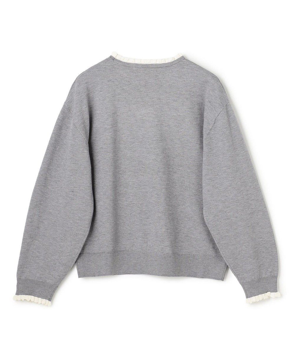 UNFILO フリルトリミング ニット 