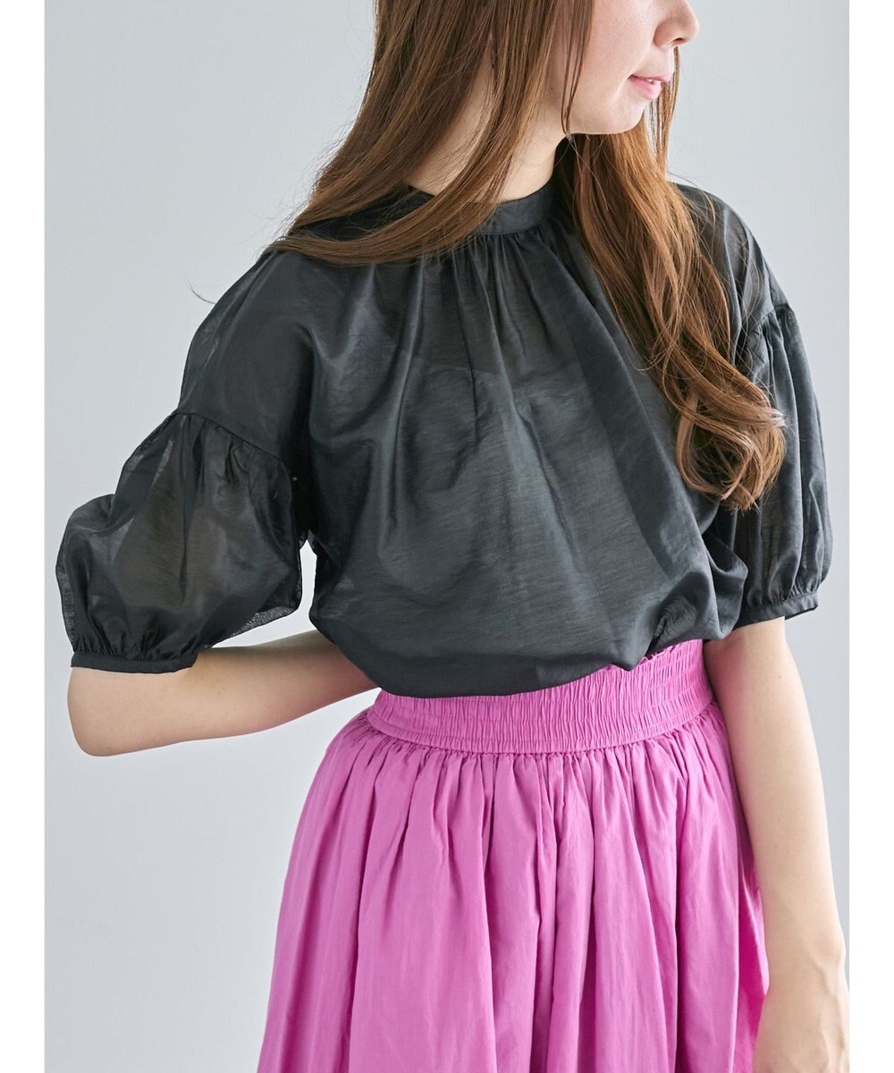 Te chichi レザーライクバックリボンブラウス 