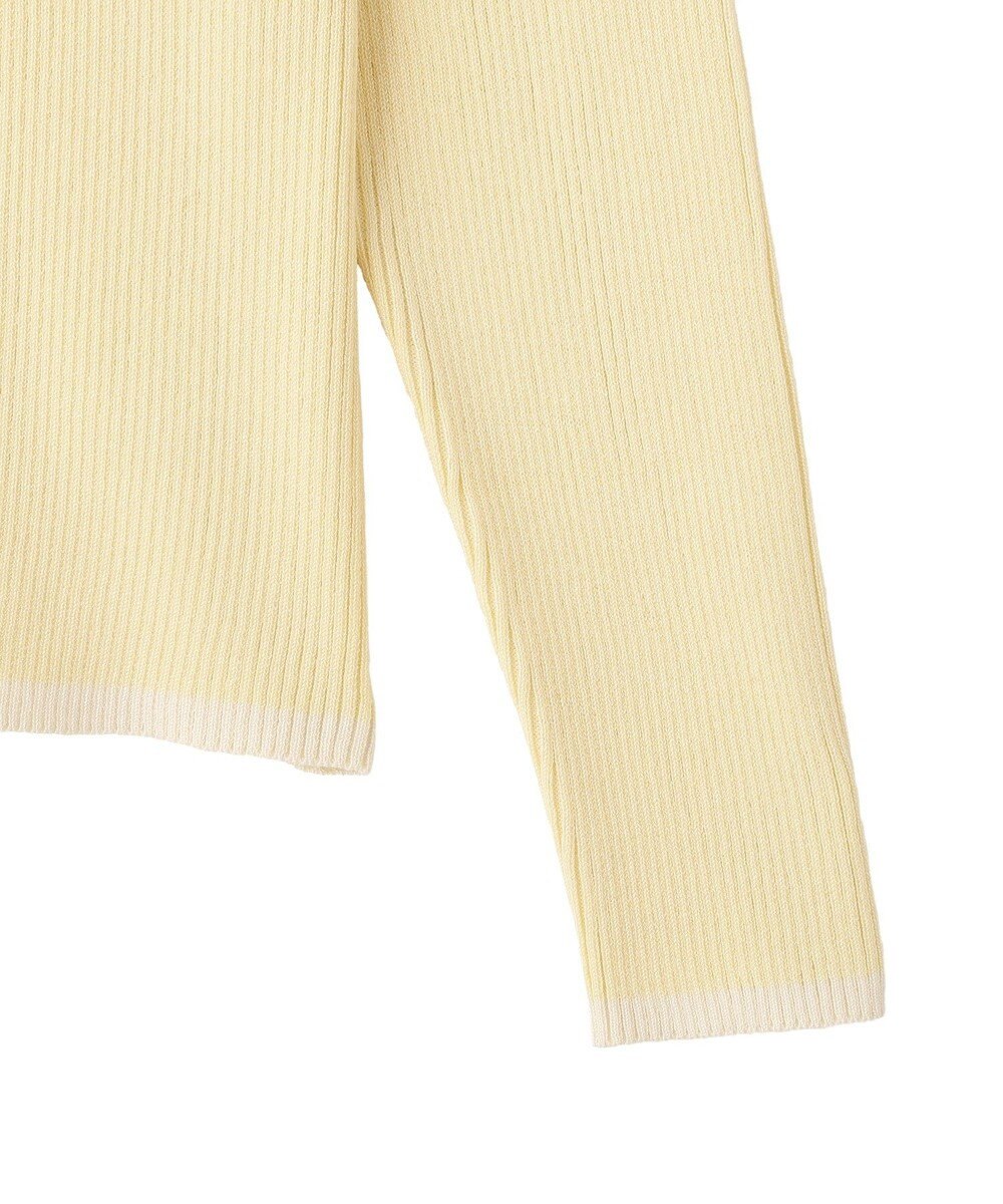 earth music&ecology バイカラーヘンリーネックニットプルオーバー 