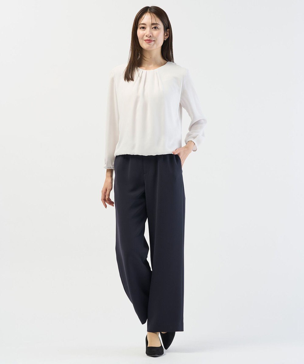 J.PRESS LADIES L 【セットアップ対応】セラテリーダブルクロス セミワイド パンツ 