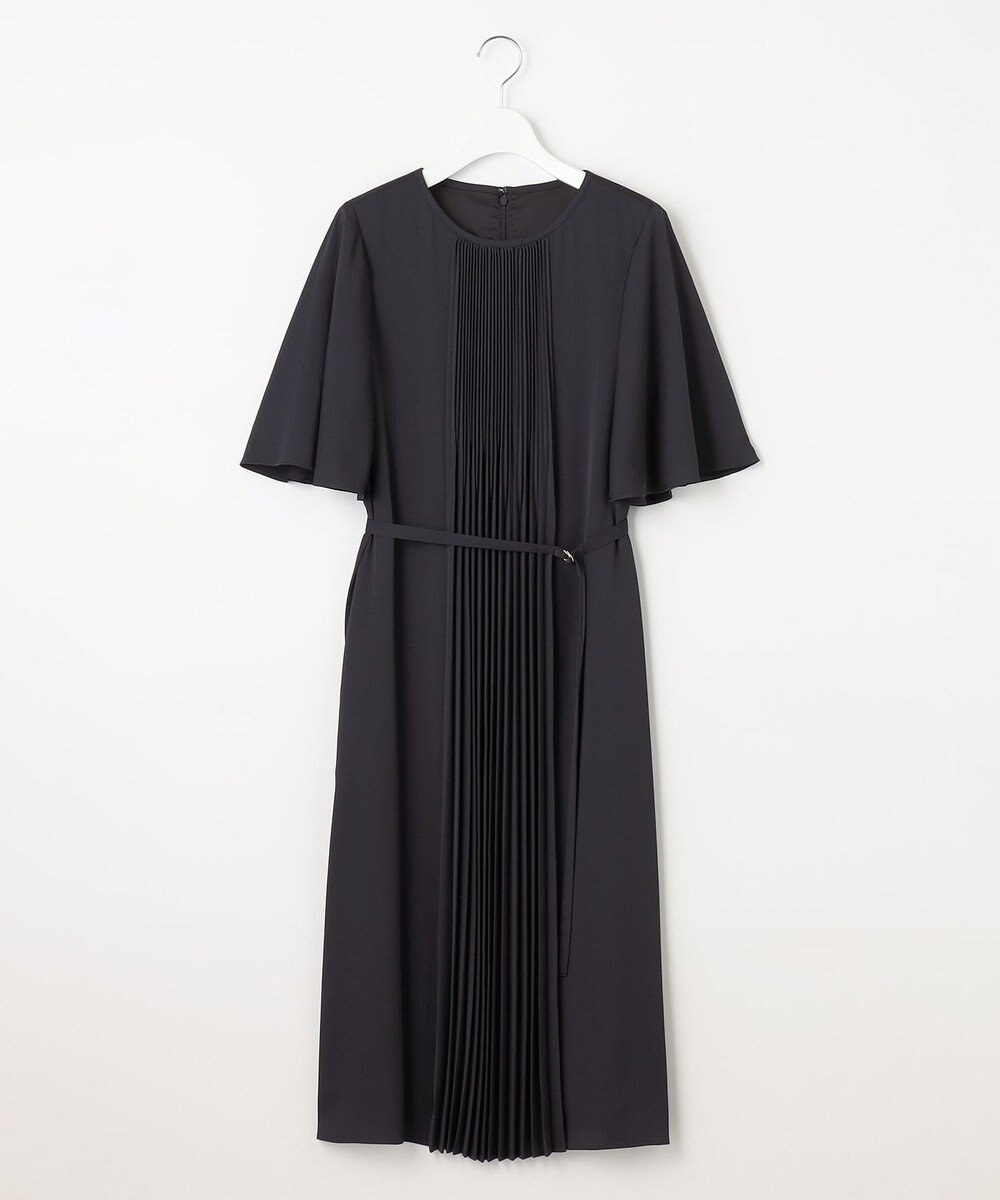 自由区 【洗える・XSサイズあり】フロントプリーツ ドレス 