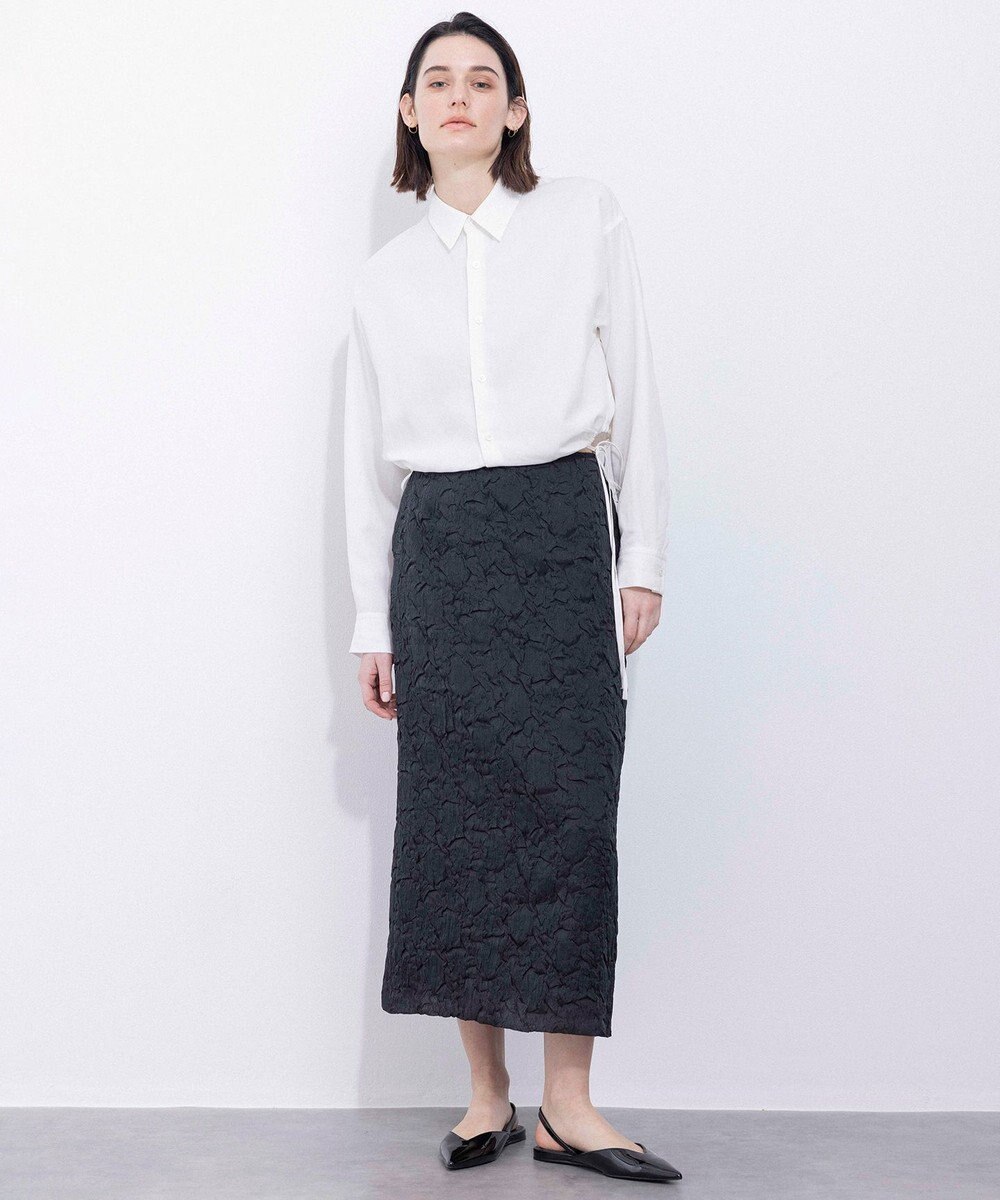 NAVE 【Nave・洗える/シアー素材】クラッシュオーガンジー スカート 