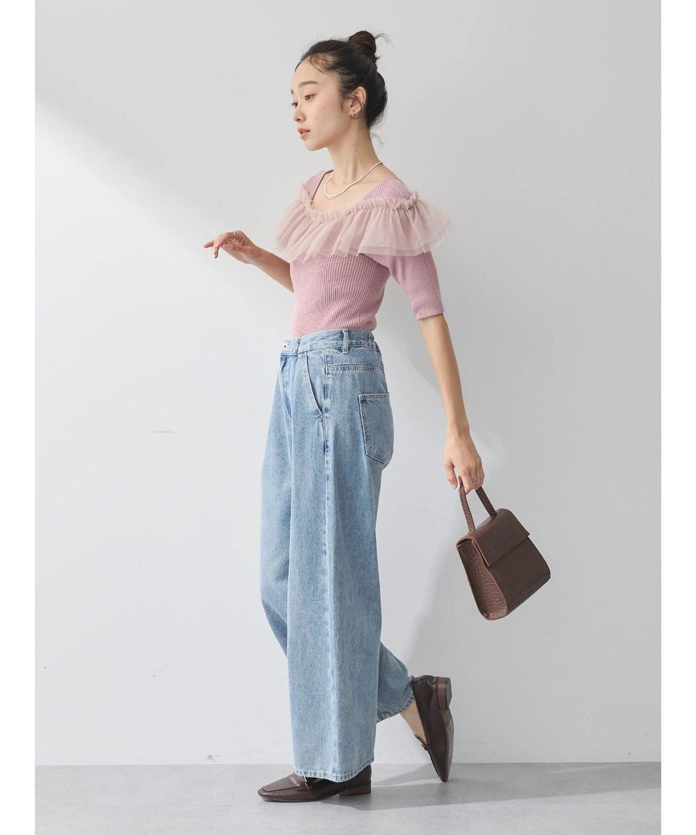 earth music&ecology デコルテチュールニットプルオーバー 