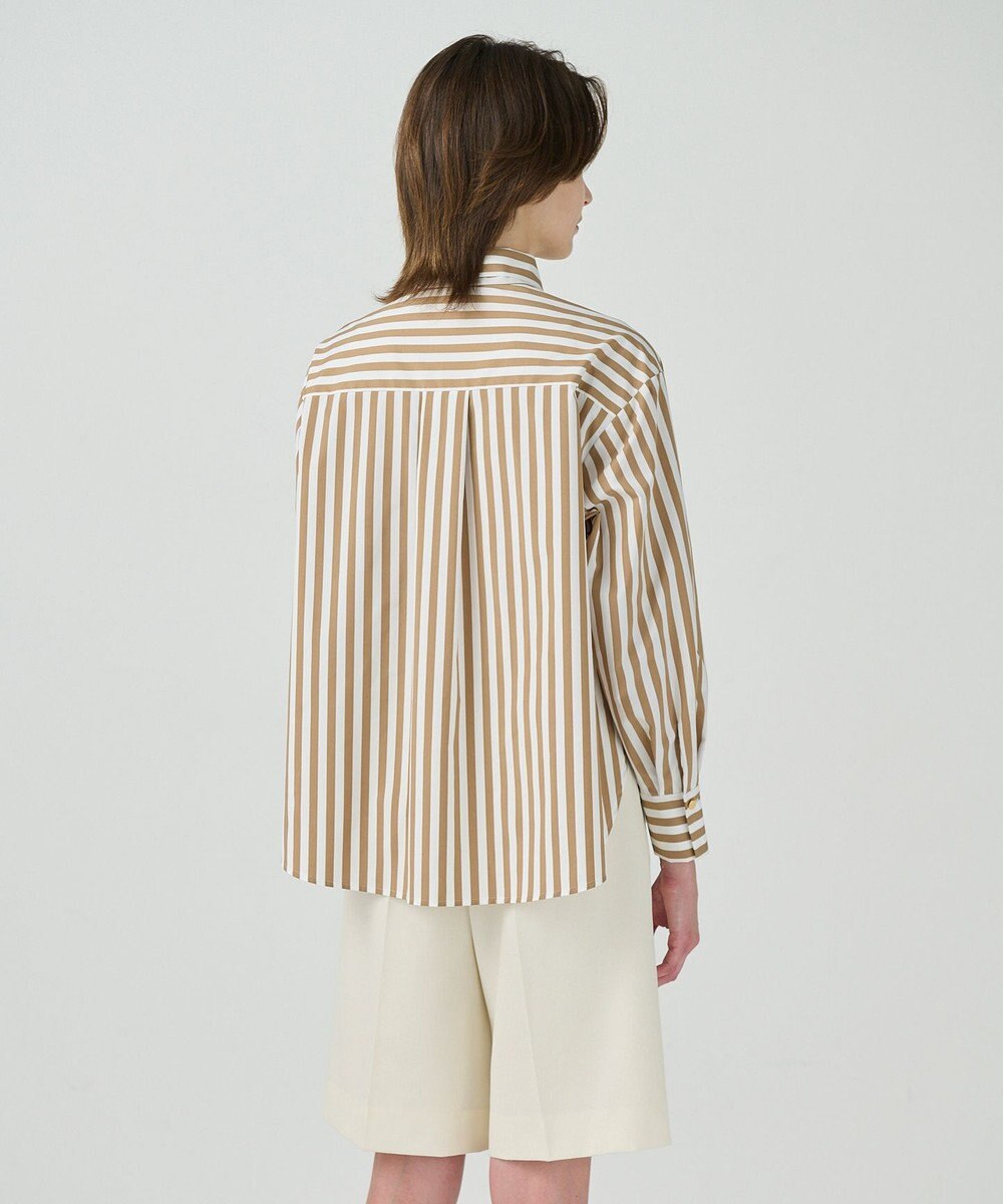 GRACE CONTINENTAL タフタストライプブラウス 