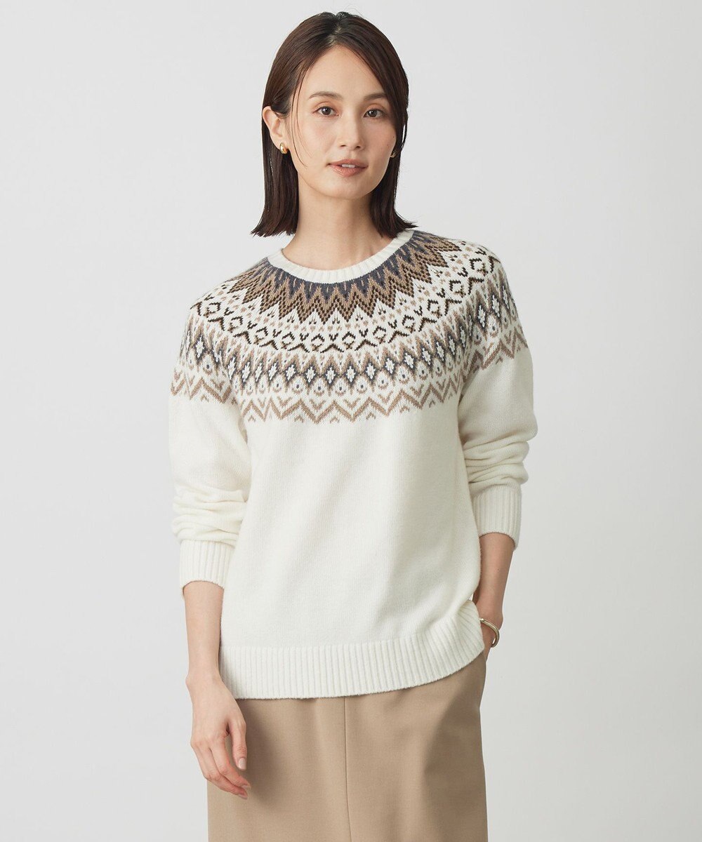 J.PRESS LADIES FAIR ISLE ラウンドネック ニット 