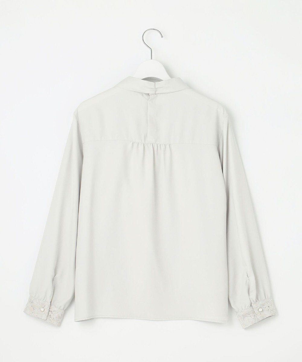 J.PRESS LADIES S 【洗える】ヌーディスバックサテン ボウタイ ブラウス 