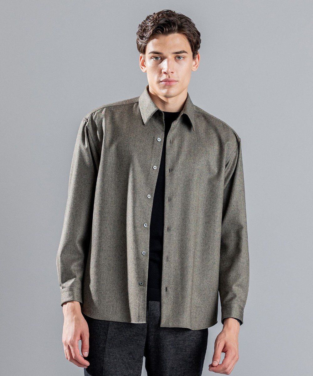 JOSEPH HOMME WOOL CASHMERE TWILL SHIRT 