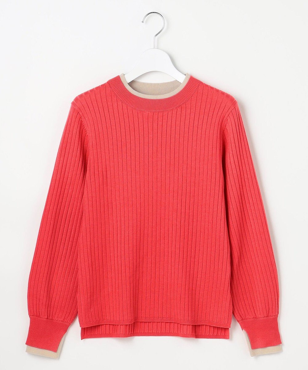 ANY SIS S 【WEB・一部店舗限定】ダブルカラー ニット 