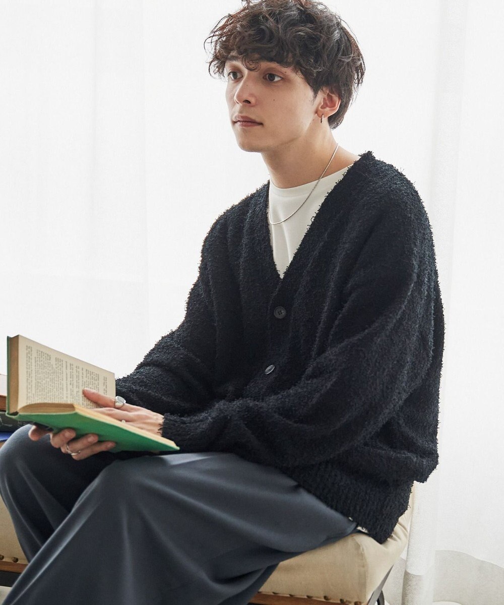 WEGO ツイストブークレカーディガン 