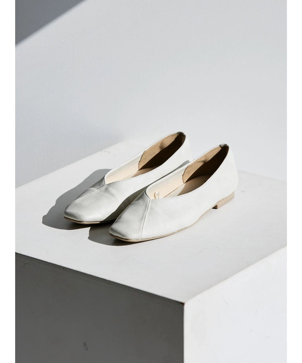 AMERICAN HOLIC 【整履き】切り替えスクエアフラットパンプス 