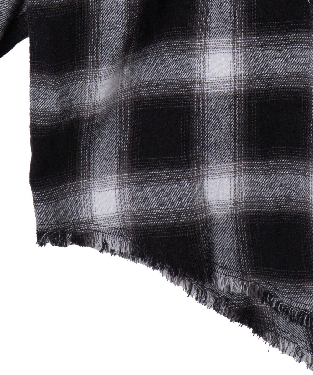 WEGO フリンジチェックBIGネルシャツ 