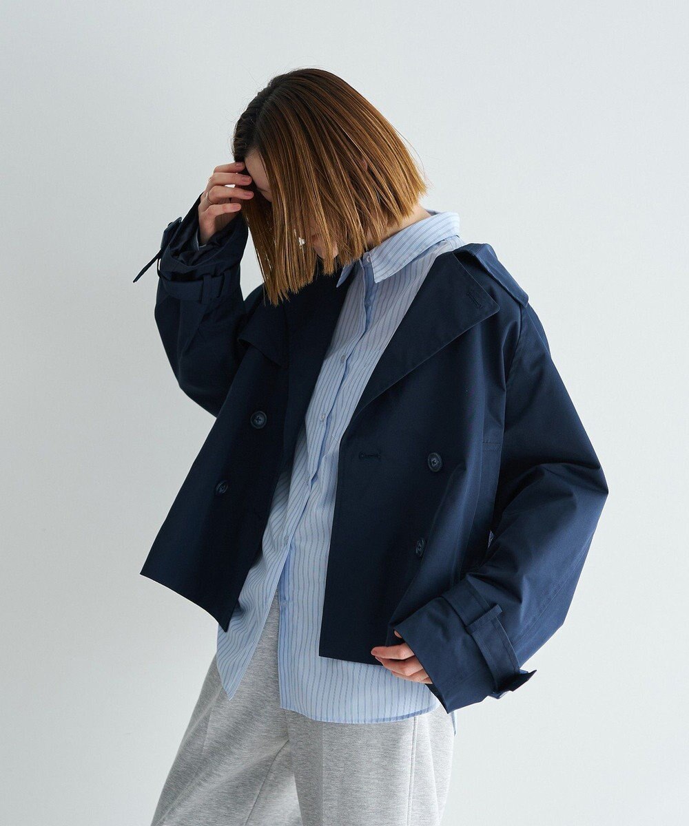 YECCA VECCA レースMIXショートトレンチコート 