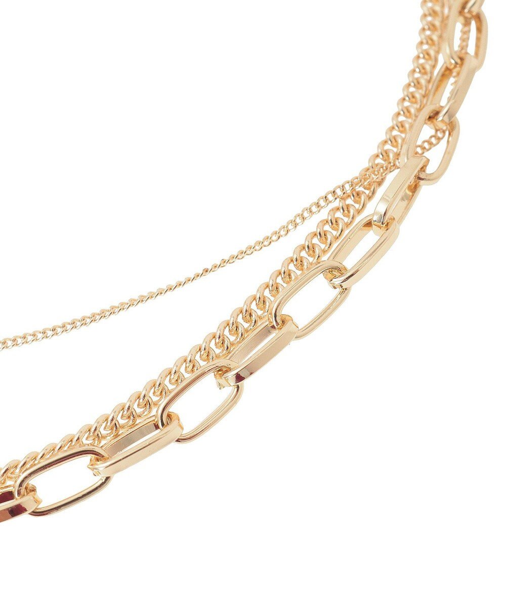 YECCA VECCA 3連チェーンMIXネックレス 