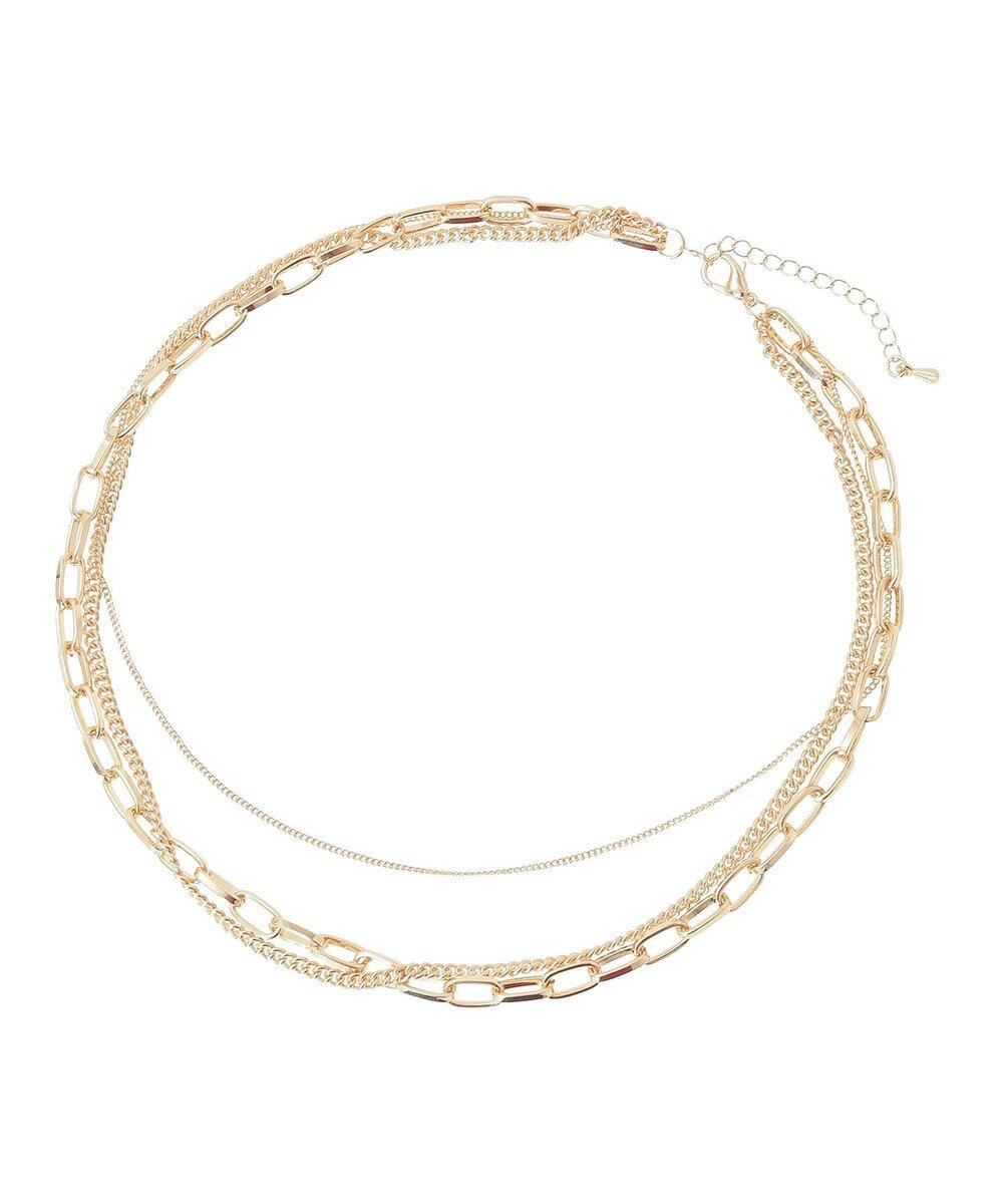 YECCA VECCA 3連チェーンMIXネックレス 