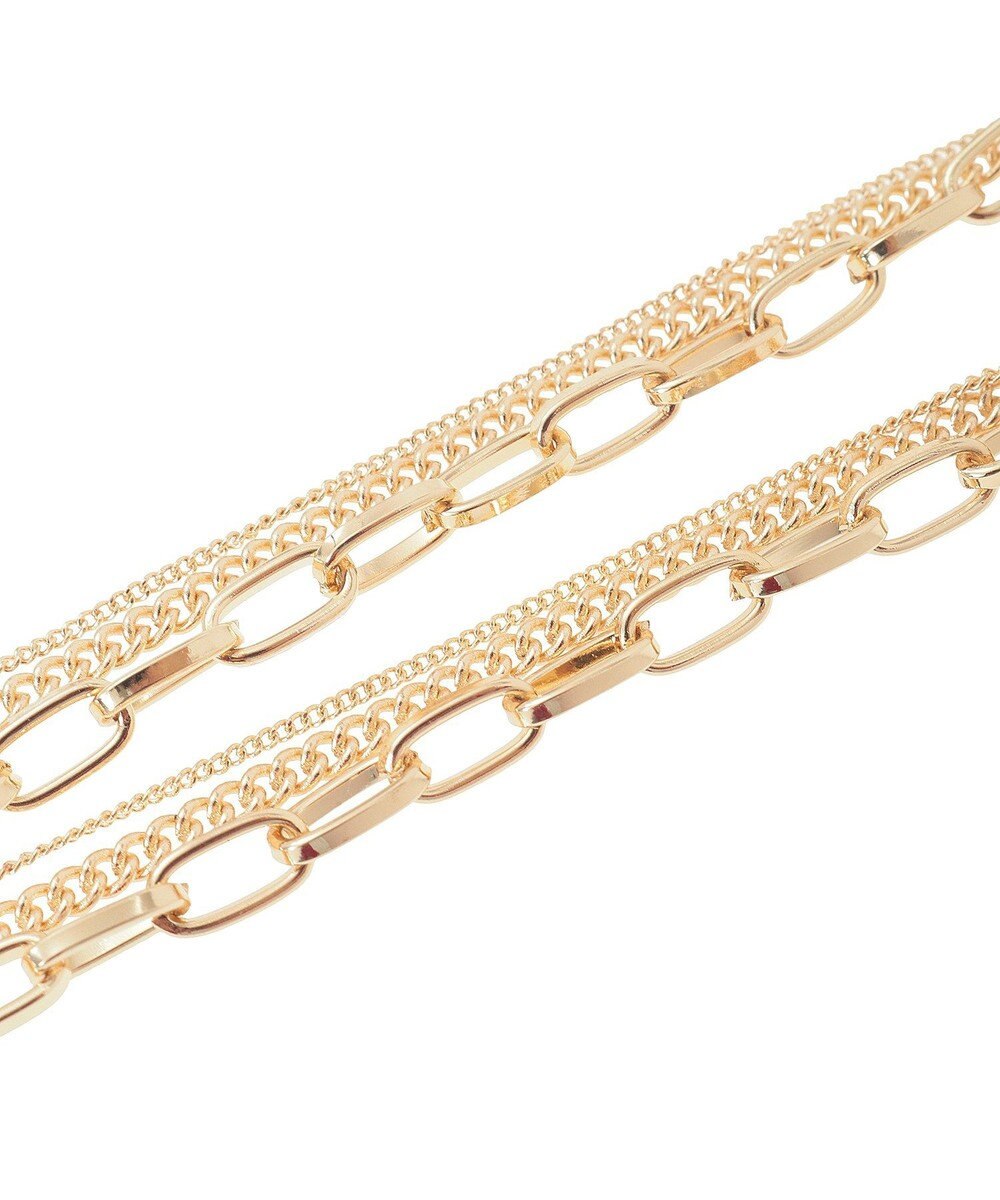 YECCA VECCA 3連チェーンMIXネックレス 