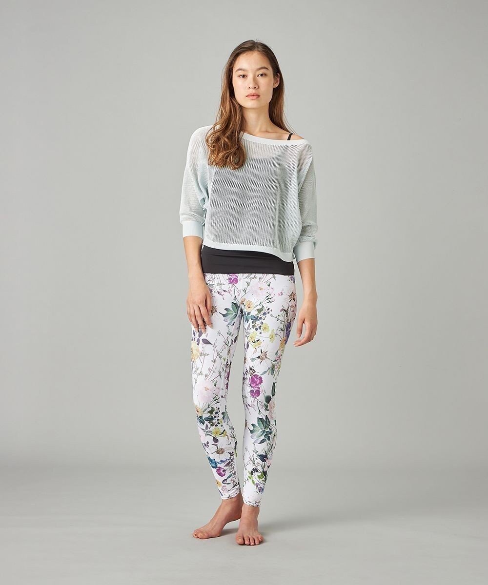 Chacott 【ノーソーイングニット】7分袖メッシュニットTシャツ 